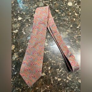 Christian Dior‎ 100% Silk Tie Necktie Paisley Classic Vintage